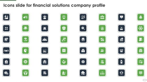 Icons Slide For Financial Solutions Company Profile Formats PDF