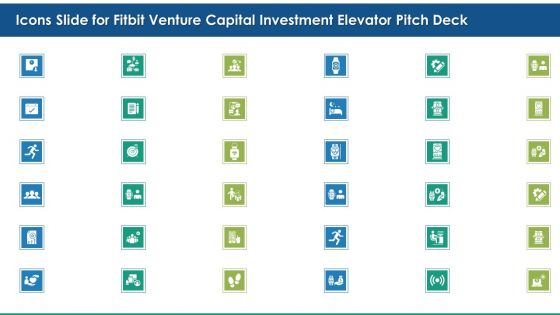 Icons Slide For Fitbit Venture Capital Investment Elevator Pitch Deck Diagrams PDF