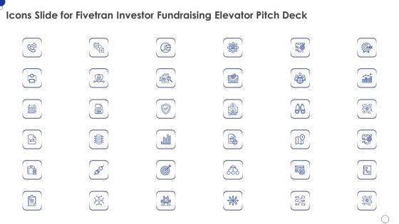 Icons Slide For Fivetran Investor Fundraising Elevator Pitch Deck Information PDF