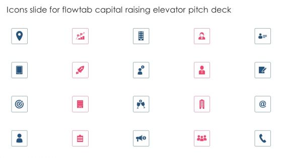 Icons Slide For Flowtab Capital Raising Elevator Pitch Deck PowerPoint Presentation PPT Template PDF