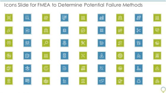 Icons Slide For Fmea To Determine Potential Failure Methods Guidelines PDF