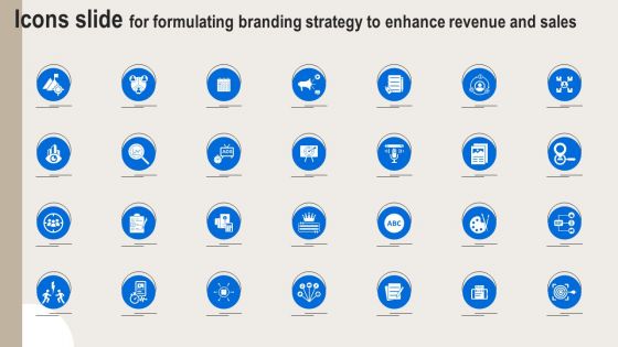 Icons Slide For Formulating Branding Strategy To Enhance Revenue And Sales Microsoft PDF