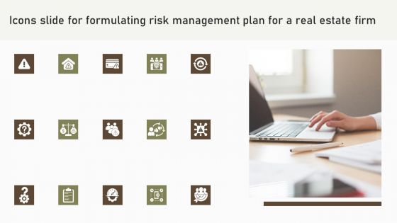 Icons Slide For Formulating Risk Management Plan For A Real Estate Firm Ideas PDF
