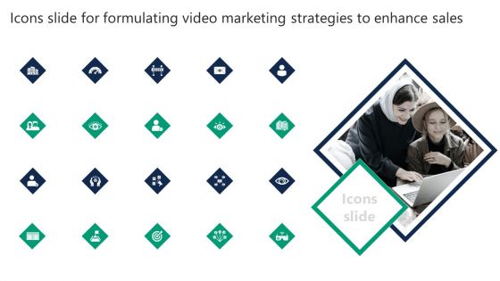 Icons Slide For Formulating Video Marketing Strategies To Enhance Sales Slides PDF