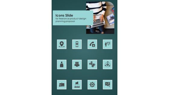 Icons Slide For Freelance Product Design Planning Proposal One Pager Sample Example Document Icons Slide For Freelance Product Design Planning Proposal One Pager Sample Example Document