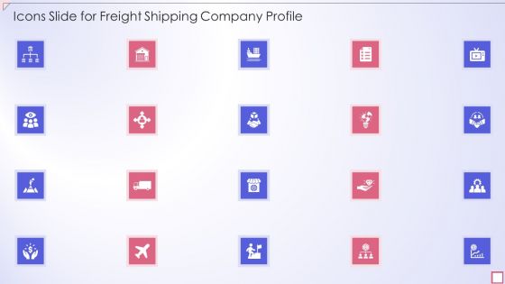 Icons Slide For Freight Shipping Company Profile Download PDF