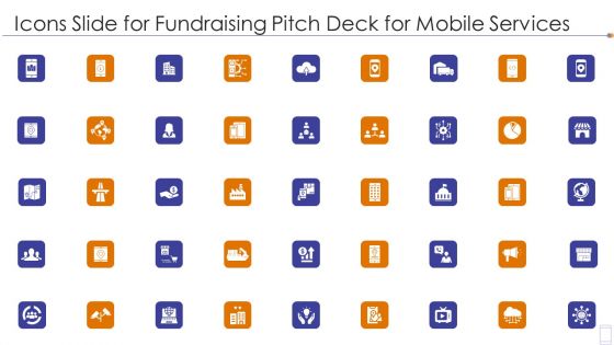 Icons Slide For Fundraising Pitch Deck For Mobile Services Background PDF