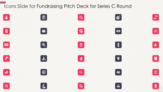 Icons Slide For Fundraising Pitch Deck For Series C Round Brochure PDF