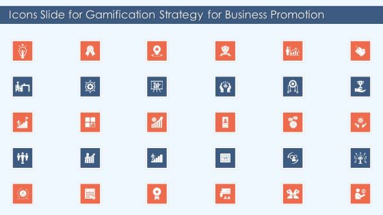 Icons Slide For Gamification Strategy For Business Promotion Microsoft PDF