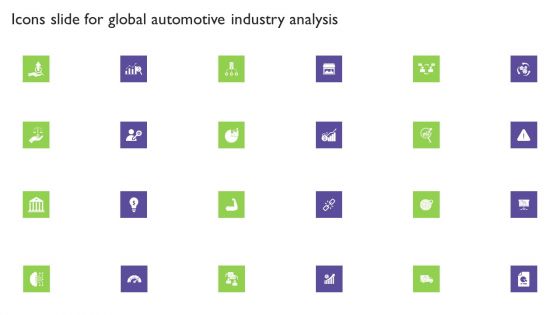 Icons Slide For Global Automotive Industry Analysis Diagrams PDF