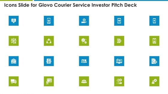 Icons Slide For Glovo Courier Service Investor Pitch Deck Diagrams PDF