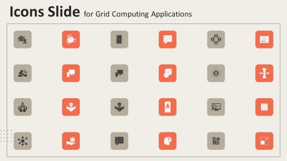 Icons Slide For Grid Computing Applications Portrait PDF