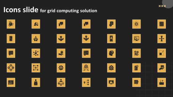 Icons Slide For Grid Computing Solution Microsoft PDF