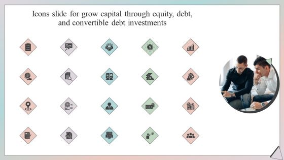 Icons Slide For Grow Capital Through Equity Deb And Convertible Debt Investments Rules PDF