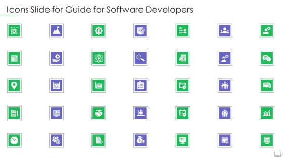 Icons Slide For Guide For Software Developers Microsoft PDF