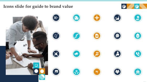 Icons Slide For Guide To Brand Value Background PDF