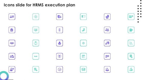 Icons Slide For HRMS Execution Plan Ppt PowerPoint Presentation File Portfolio PDF