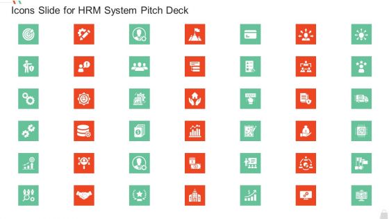 Icons Slide For HRM System Pitch Deck Sample PDF