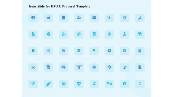 Icons Slide For HVAC Proposal Template Ppt Outline Background Image PDF