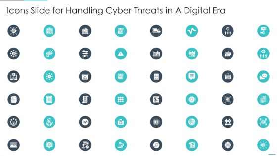 Icons Slide For Handling Cyber Threats In A Digital Era Ppt Pictures Portfolio PDF