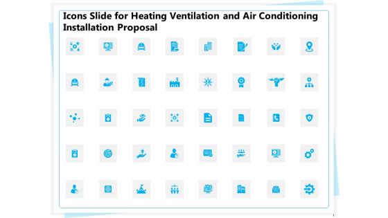 Icons Slide For Heating Ventilation And Air Conditioning Installation Proposal Ppt Layouts Infographics PDF