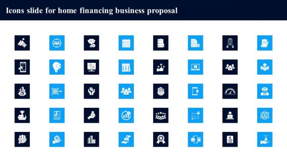 Icons Slide For Home Financing Business Proposal Ppt Outline Inspiration PDF