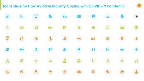 Icons Slide For How Aviation Industry Coping With COVID 19 Pandemic Graphics PDF