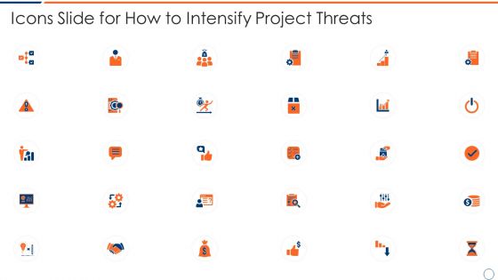 Icons Slide For How To Intensify Project Threats Elements PDF