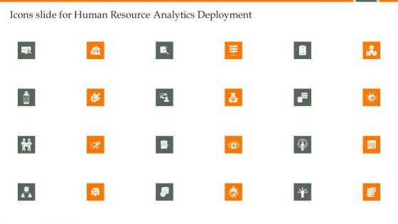 Icons Slide For Human Resource Analytics Deployment Diagrams PDF