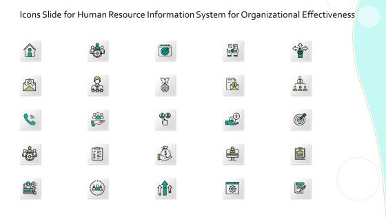 Icons Slide For Human Resource Information System For Organizational Effectiveness Formats PDF