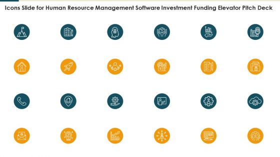 Icons Slide For Human Resource Management Software Investment Funding Elevator Pitch Deck Formats PDF