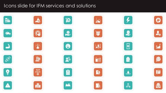 Icons Slide For IFM Services And Solutions Pictures PDF