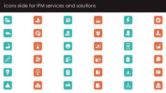 Icons Slide For IFM Services And Solutions Pictures PDF