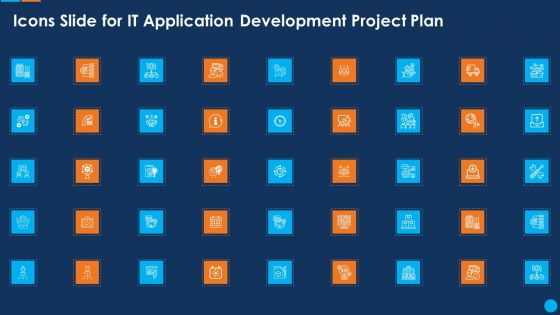 Icons Slide For IT Application Development Project Plan Rules PDF