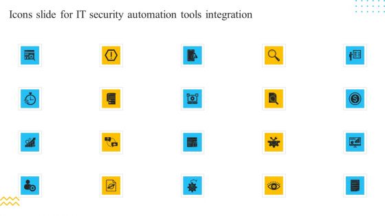 Icons Slide For IT Security Automation Tools Integration Ppt Styles Grid PDF