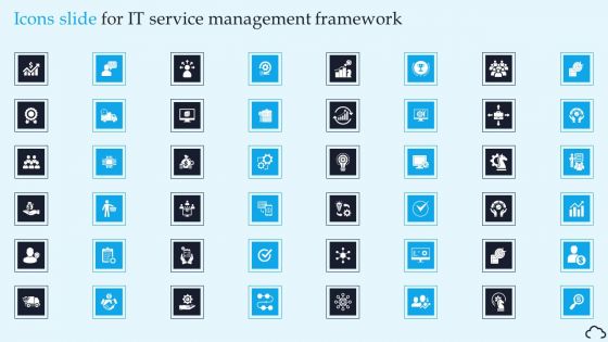 Icons Slide For IT Service Management Framework Guidelines PDF