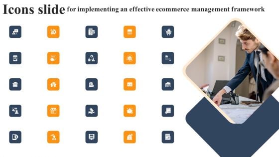 Icons Slide For Implementing An Effective Ecommerce Management Framework Slides PDF