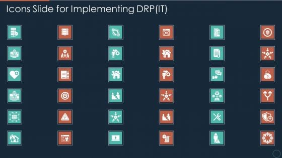 Icons Slide For Implementing DRP IT Ppt PowerPoint Presentation File Graphic Tips PDF