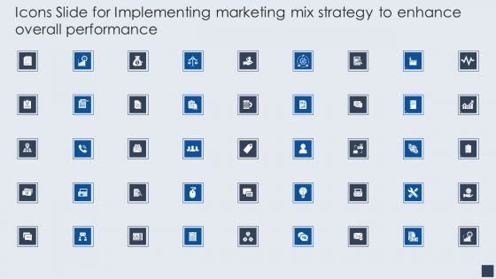 Icons Slide For Implementing Marketing Mix Strategy To Enhance Overall Performance Sample PDF
