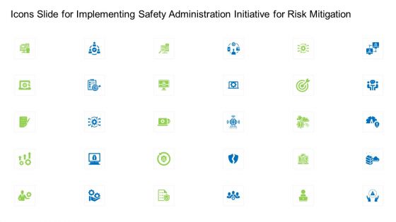 Icons Slide For Implementing Safety Administration Initiative For Risk Mitigation Sample PDF