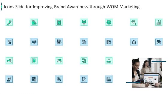 Icons Slide For Improving Brand Awareness Through Wom Marketing Demonstration PDF