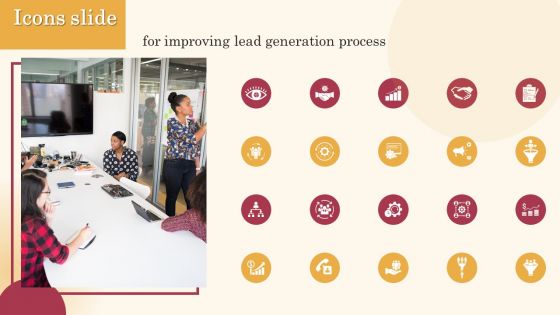 Icons Slide For Improving Lead Generation Process Formats PDF