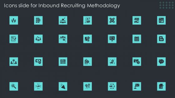 Icons Slide For Inbound Recruiting Methodology Professional PDF