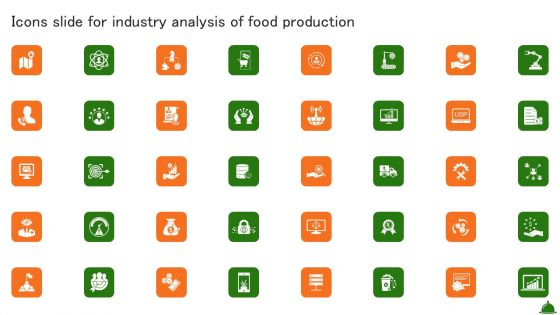 Icons Slide For Industry Analysis Of Food Production Sample PDF