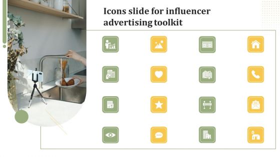 Icons Slide For Influencer Advertising Toolkit Ideas PDF