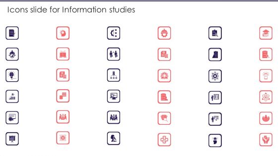 Icons Slide For Information Studies Slides PDF