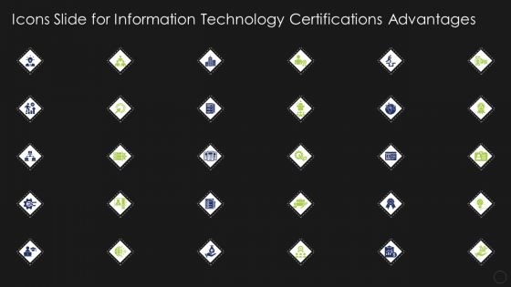 Icons Slide For Information Technology Certifications Advantages Microsoft PDF