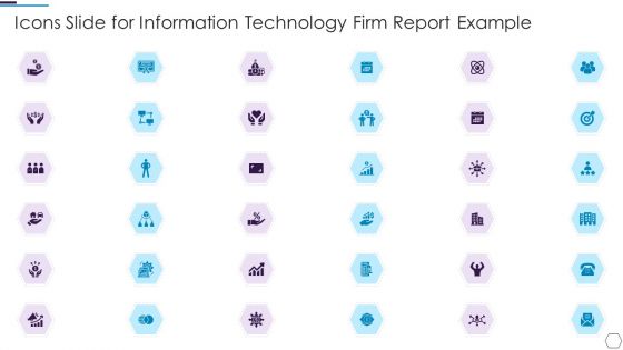 Icons Slide For Information Technology Firm Report Example Structure PDF