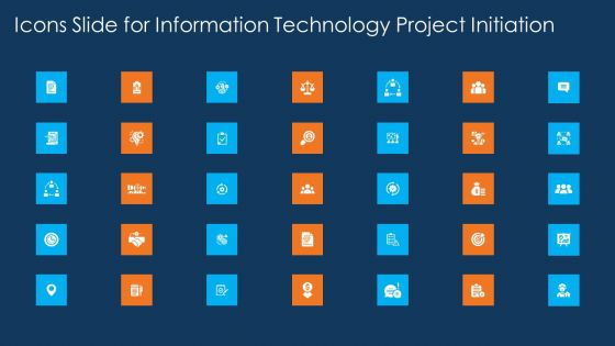 Icons Slide For Information Technology Project Initiation Themes PDF