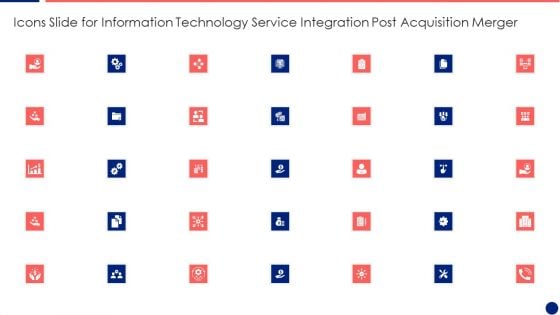 Icons Slide For Information Technology Service Integration Post Acquisition Merger Portrait PDF